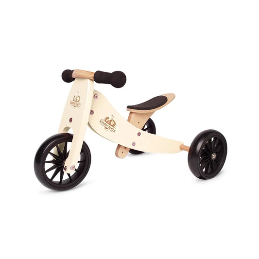 Kinderfeets 2 in 1 Tiny Tot Trike and Balance Bike - Cream