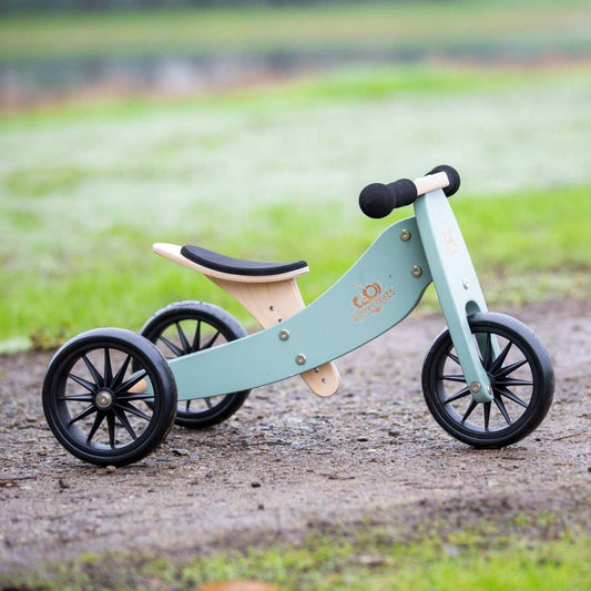 Kinderfeets 2 in 1 Tiny Tot Trike and Balance Bike - Sage