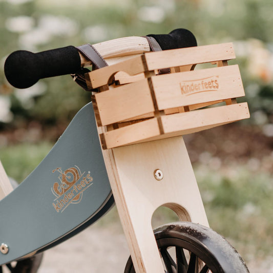 Kinderfeets Wicker Rattan Bike Crate