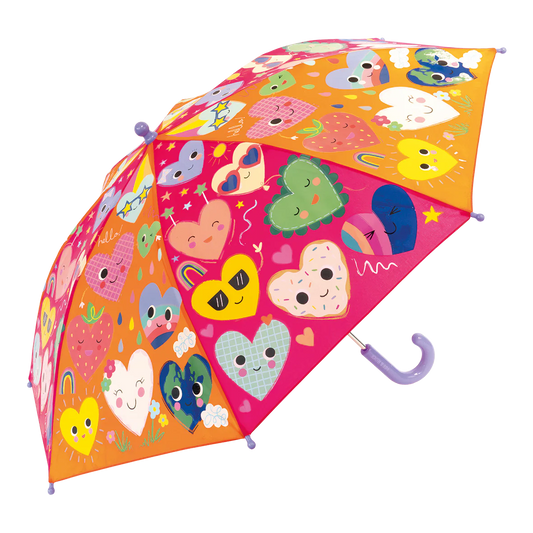 Large Colour Changing Umbrella - Hearts